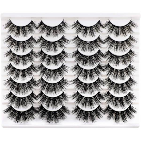 Ncally Lashes Falska Ögonfransar Naturlig Volym Faux Mink Falska Ögonfransar Cat Eye Lashes 14 Par Pack