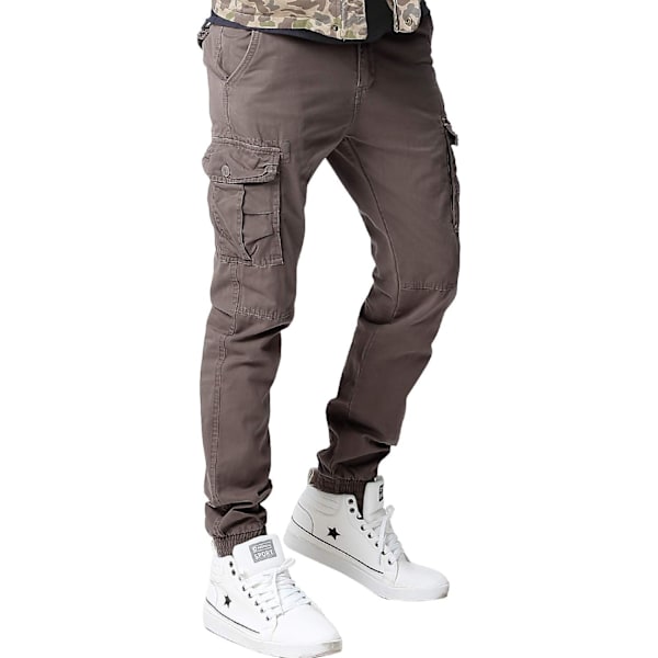 ch Herr Twill Joggerbyxor 6070 Mörk Khaki 34