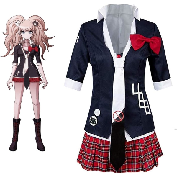 För Cosplay Junko Enoshima För Cosplay Kostym Polyester Uniform Klänning Junko Enoshima Kostym Liten