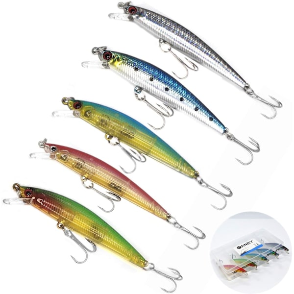 BY Fiskebeten Bevisat Explosiv Färg Special Minnow Swimbait Vibrerande Jigging Sötvatten Saltvatten Fiskebeten med Krokar Fiskeutrustning för Öring