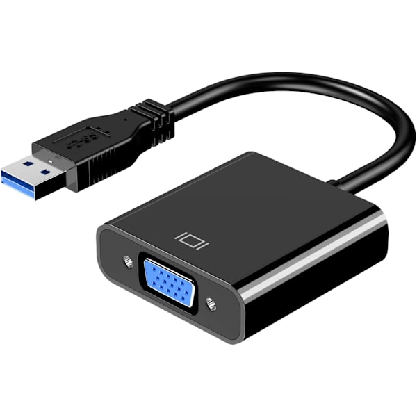 U till VGA-adapter, USB 3.0 till VGA-adapter Multi-Display Video Converter- PC Laptop Windows 7/8/8.1/10, stationär dator, bärbar dator, PC, bildskärm, projektor, HDTV