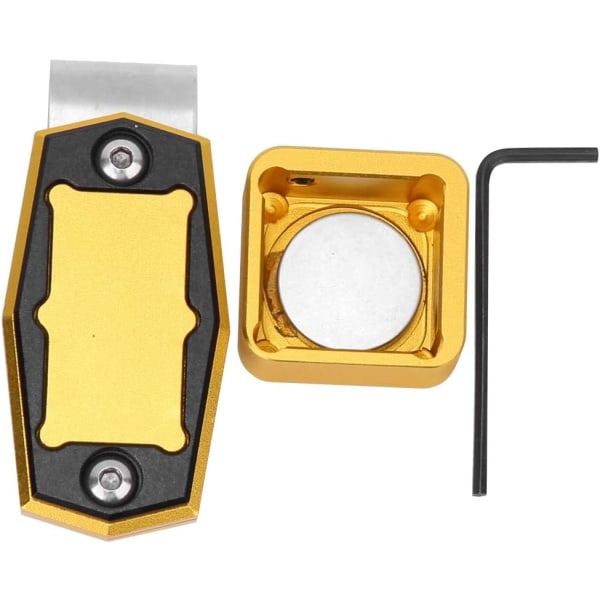 Mi Portable Magnetic Biljard Chalk Case Cue Chalk Box Hållare med fast klämma Pool guld