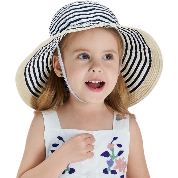 racy Baby Kids Girls Straw Hat Sommar Solskydd Mössa Fällbar Strandhatt