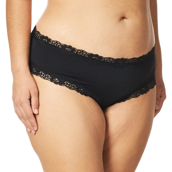 amgirl Dam Cheeky Panty med Criss-Cross Rygg Svart X-Large