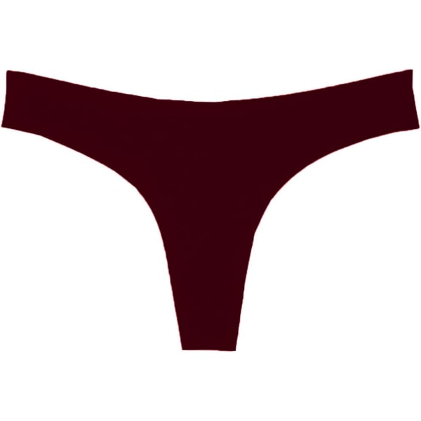 BLAZZE stringtrosa för kvinnor Lågtalad solid stringtrosa Bikini t-strängad underklädestrosa (XS, rödbrun), rödbrun, X-Smal