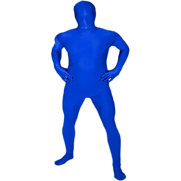 ler herr och dam spandex helkropp zentai kostym body blå x-large