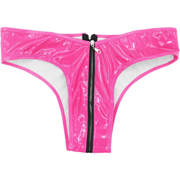 YA Dam Läder Booty Shorts Blank Metallic PVC Underkläder Assort för Rave Dans Festival Fest Klubb Heta Shorts 1 Pi Medium