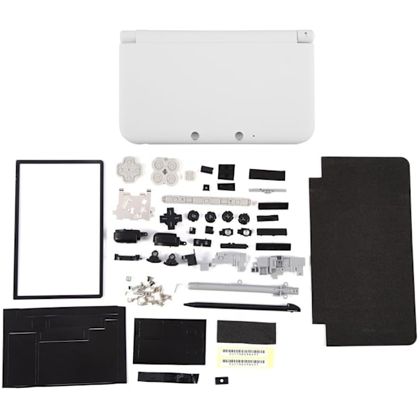 Fly Komplett Hus Skal Reparation Byte Delar Kits för Nintendo 3DS XL(B  Vit