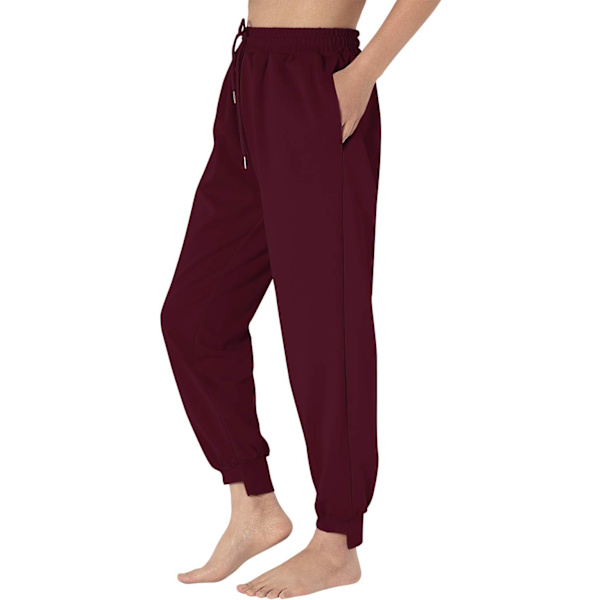 ch Dam Plain Drawstring Joggerbyxor #645 Claret Large