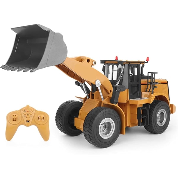 Kanal Full Functional RC Front Loader Leksak 16 RC Truck Bulldozer Wheel Shove