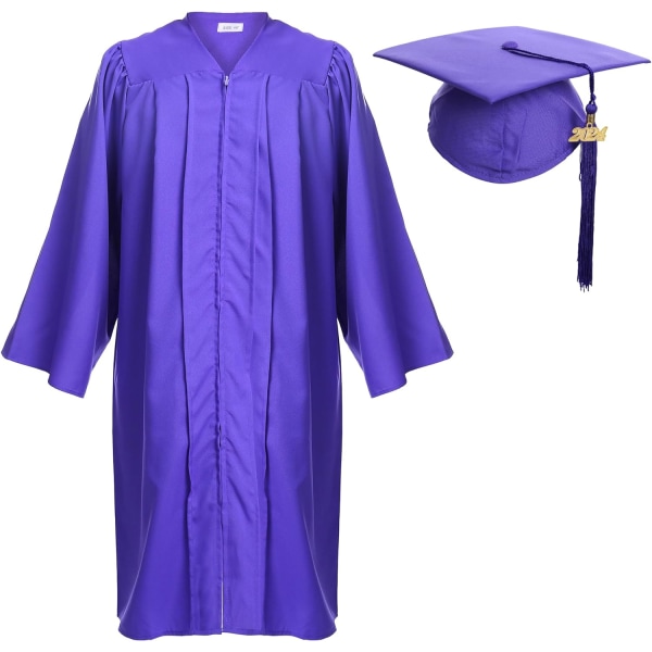 rara Matt Graduation Cap and Gown Tassel Set Lila Medium 48(5'3\\-5'5\\)