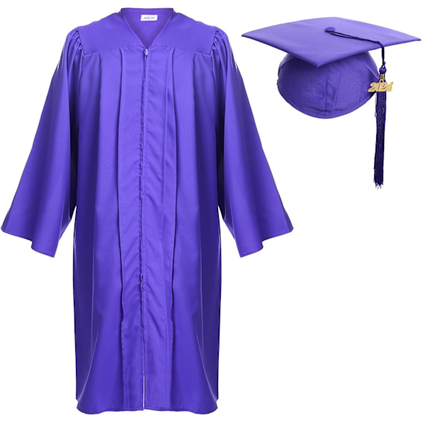rara Matt Graduation Cap and Gown Tassel Set Lila Stor 51(5'6\\-5'8\\)