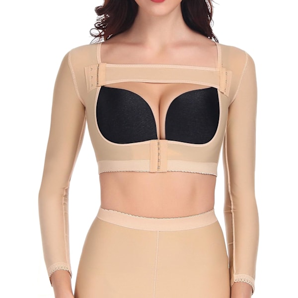 rycard Kompressionsarm Shaper Ärm Rygglyft Tränare Slankare Väst Kvinnor Kirurgiska Kläder S-3X Hudfärg XX-Large