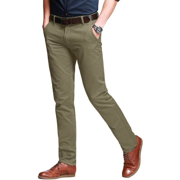 ch herr Slim Tapered Stretchy Casual Pants 8050 Light Khak 29W x 31L