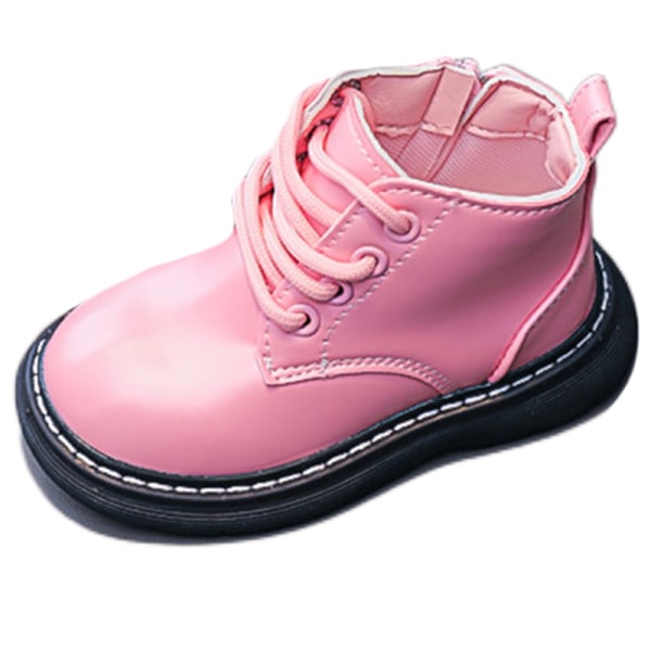 Kids Mid Boot Rund Toe Ankel Boots Pink 22