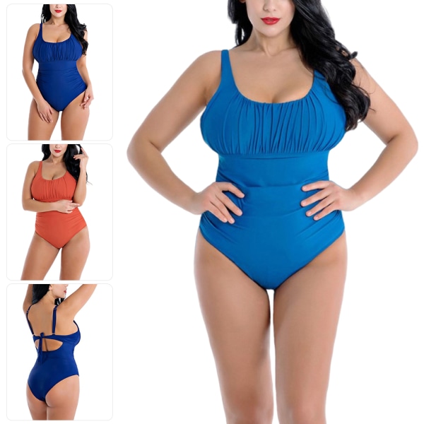 Köp Dam Monokini Snörning Badkläder Baddräkt Beach Wear Plus Storlek Orange  5XL | Fyndiq
