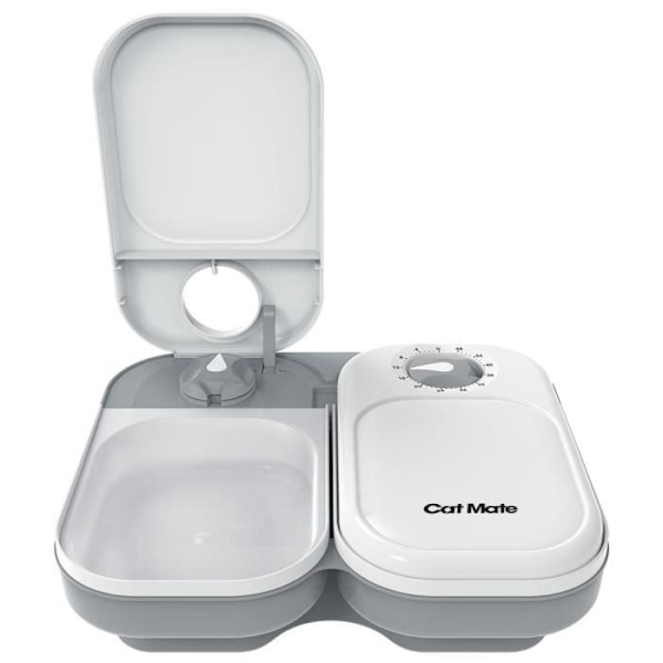 Automatisk skål - Cat Mate - C200 - 2 måltider - 400 g - Vit Vit