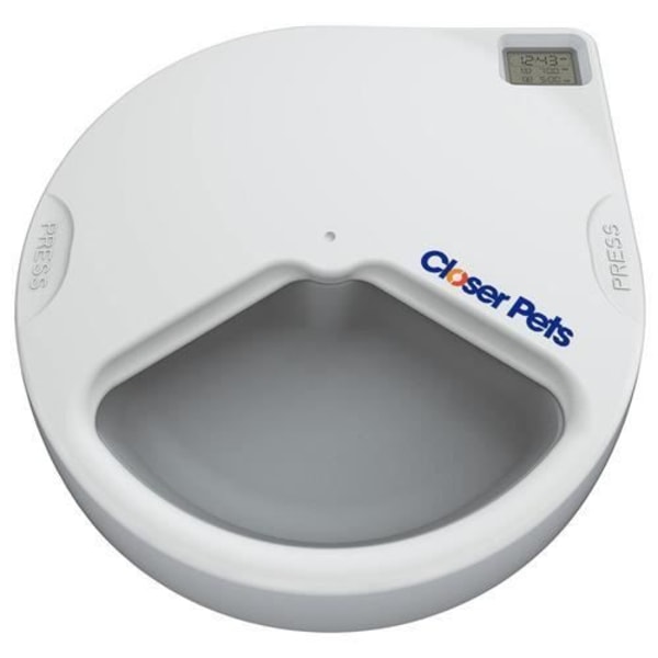 Automatisk matare - Closer Pets - C300 - 3 måltider - Digital timer - Vit plast Vit