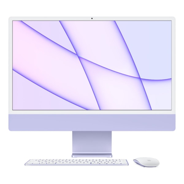 iMac 24" M1 2021 Apple M1 3.2 GHz 8-Core 16 GB RAM 512 GB SSD Grade A Refurbished Purple