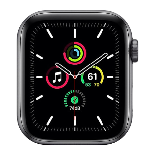 Watch SE 44mm Black Sport Band Grade C Refurbished Space Gray
