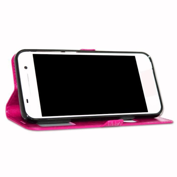 Telefonhylster - PH26® - iPhone 4G - Lyserød kunstlæder - Magnetisk lukning - Tyndt design Rosa