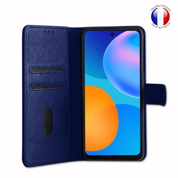 Portföljfodral - Huawei - PSmart 2021 - Högkvalitativt läder - Magnetisk - Videostöd Blå
