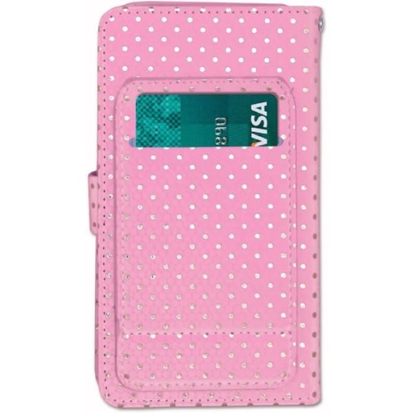 Cover til Xiaomi Redmi 7A - PH26® - Øko-læder - Rosa - Kortholder - Spejl Rosa