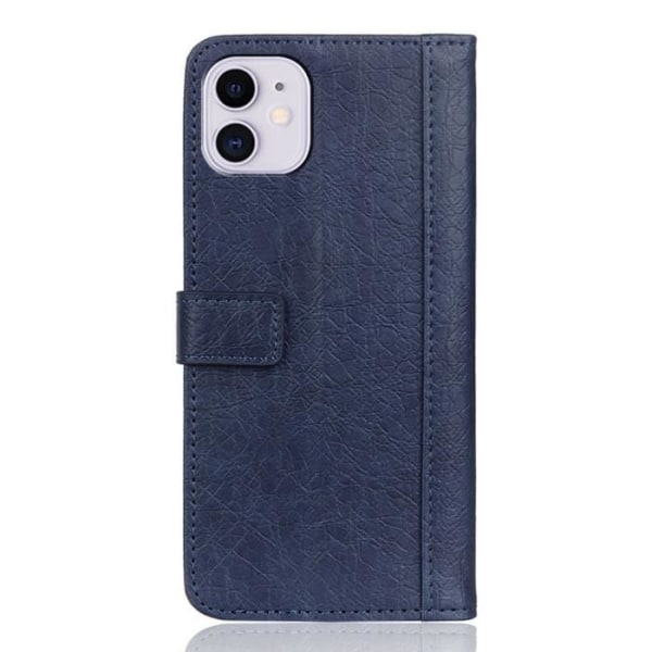 iPhone 12-fodral, Premium PU-läderfodral, Magnetisk plånbok, Korthållare, Stativfunktion, Flip Cover, Blå
