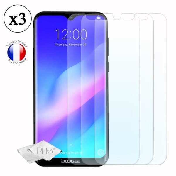 Skärmskydd - PH26® - Doogee Y8 Plus - Härdat glas - Ultra tunn - Rep-resistant