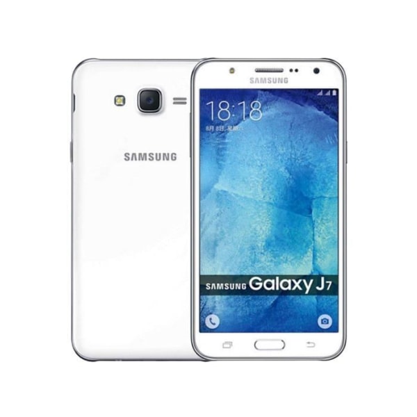 Samsung Galaxy J7 J700 Dedikerat svart foliofodral med läderliknande fönster med synliga sömmar av PH26®