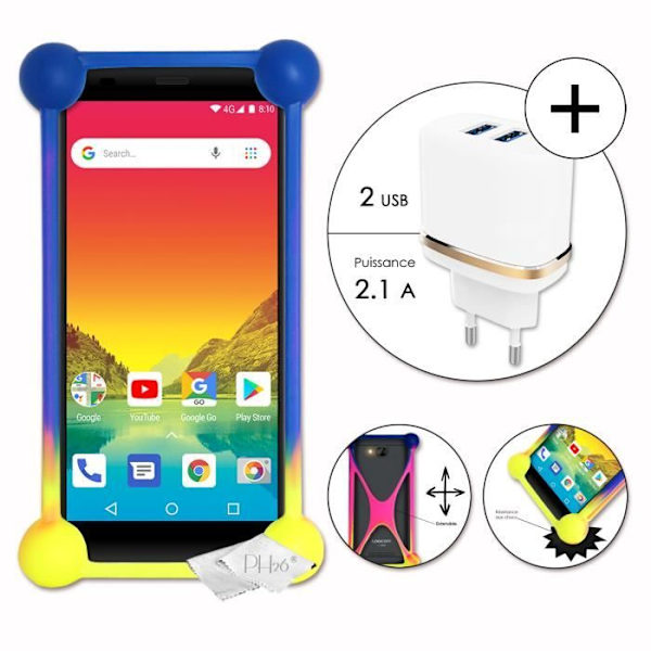Coque bumper - Logicom - Le Hola - Antichock - Multicolor - Mjuk silikong Flerfärgad