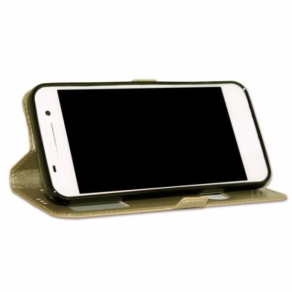 Coque Extra Slim - GULD - Samsung Galaxy S10 E - Syntetiskt läder - Magnetisk - Halvstyv Guld