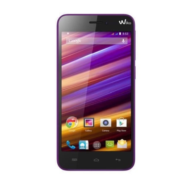 Wiko Jimmy Sort Dedicated Cover Folio med Vinduesskærm i Læderlook med Synlige Sting af PH26® Svart