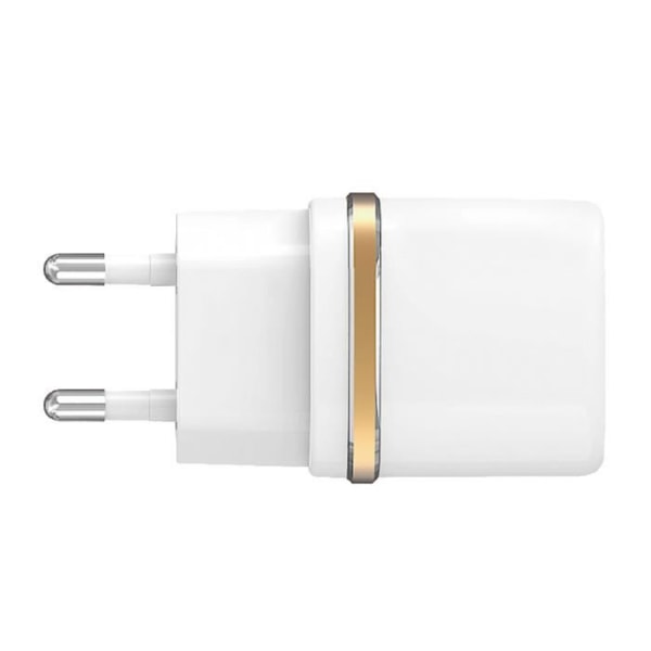 Netoplader til Xiaomi Redmi 10A ultra-kraftig og hurtig 2X USB 5V - 2.1A + 1A i fuld sikkerhed Vit