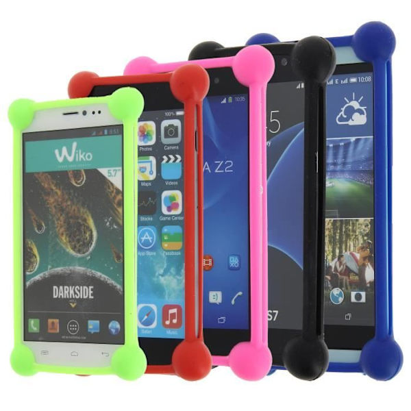 Alcatel One Touch 991 stötsäkert bumperfodral i rött kvalitetssilikon från PH26®