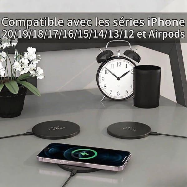 PH26® Trådløs oplader 20W hurtig og sikker kompatibel med iPhone 17 Pro Max