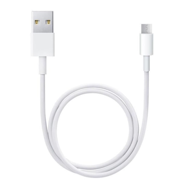 1 meter Micro USB USB-kabel til Oppo A53 Hurtig opladning og synkronisering - Dataoverførsel Vit