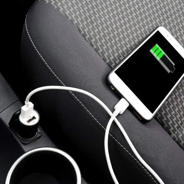 USB-lader - PH26 - Honor X5b - Cigartænder - Dobbelt porte - Lyserød Ros