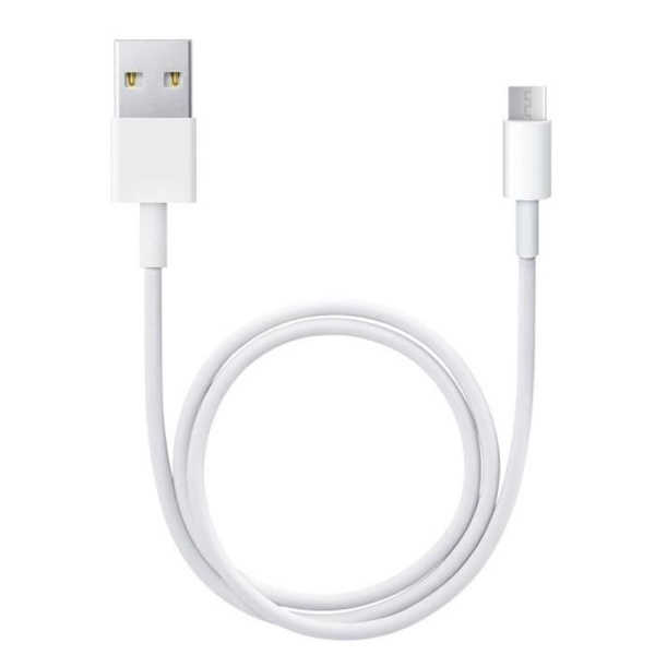 1 meter Micro USB USB-kabel til Realme 5 Hurtig opladning og synkronisering - Dataoverførsel Vit