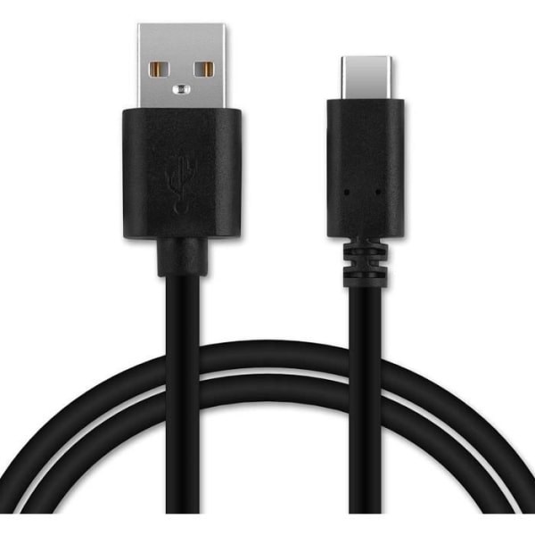 Autoladdarpaket + 1 USB Type C-kabel för Realme Q5 Pro Ultrakraftig och snabb laddare 2X (5V - 2.1A) + 1 1M kabel - SVART