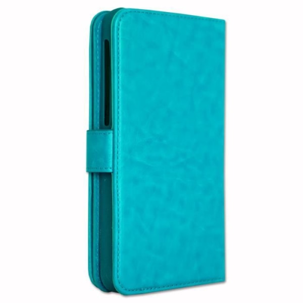 Foliofodral för Huawei nova 8 International eco-läder plånbok format - dubbel invändig flik korthållare - TURQUOISE Blå