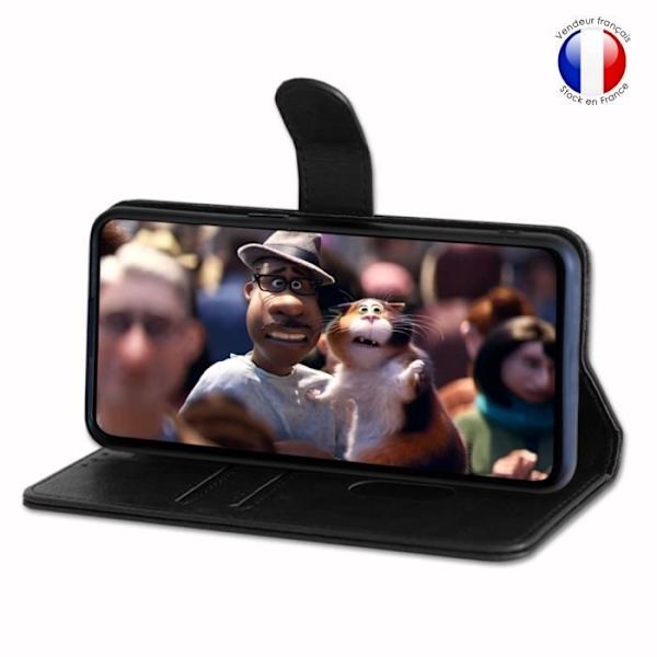 Plånboksfodral - Huawei - P40 Lite E - Läder - Magnetisk - Videostöd Svart