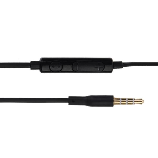 Hörlurar till Samsung Galaxy S22 Ultra High Quality Audio i ultrakomfortabelt silikon, volymkontroll och mikrofon - SVART