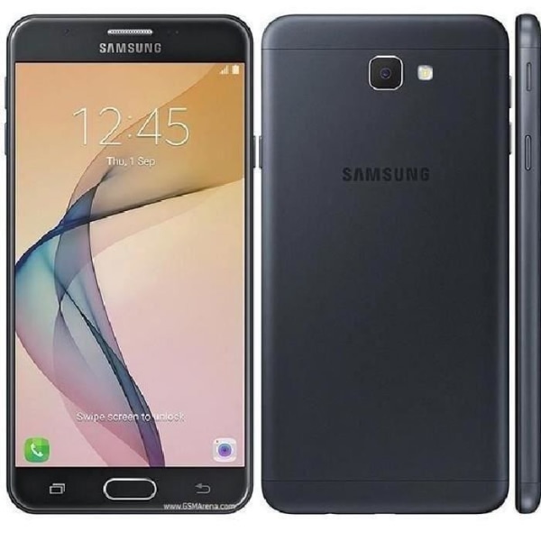 Samsung Galaxy J5 2017 Dedikerat svart foliofodral med läderliknande fönster med synliga sömmar av PH26®