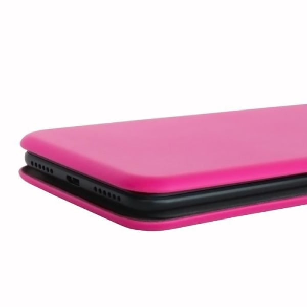 Foliokorthållare i rosa kornigt eko-läder för Huawei Y7 Prime 2018 från PH26