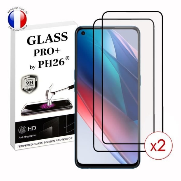 Paket med 2 HELA skyddsfilmer för Oppo Find x3 Lite i ultrabeständigt härdat glas (maximal hårdhet) Vit