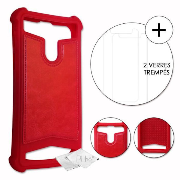Super Pack for Allview P10 Max Nahkatyylinen takakotelo iskunkestävällä silikonigeelillä + 3 näytönsuojakalvoa