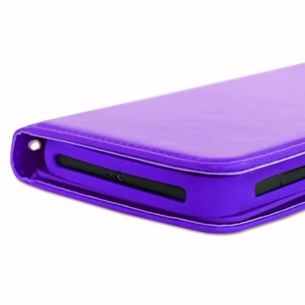 Fodral för ZTE S30 Pro eco-läder plånbok format - dubbel invändig flik korthållare magnetisk stängning - LILA