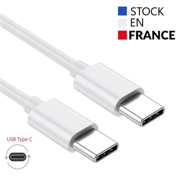 USB typ C till typ C-kabel - 1 meter för ZTE Express 50 snabbladdning - snabbladdnings-synkroniseringskabel