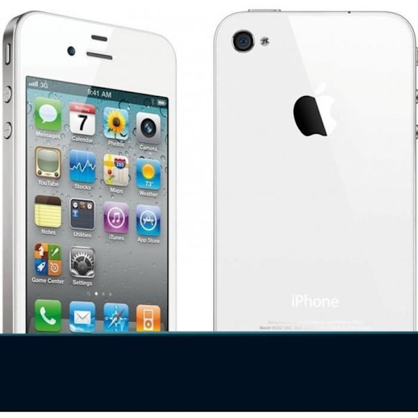 Telefonfodral - PH26® - iPhone 4G - Svart konstläder - Fönsterflik - Magnetisk Svart